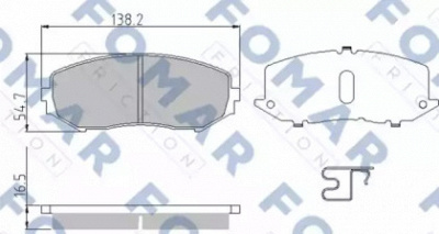 FOMAR FRICTION fo939381 -  Комплект тормозных колодок, дисковый тормоз